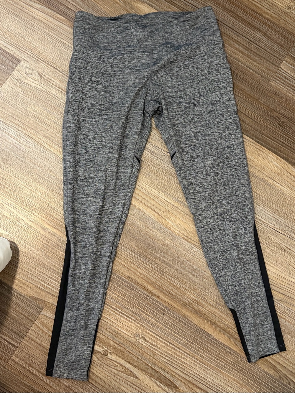 Forever 21 Kids Heather Gray Leggings with Black Side Panels